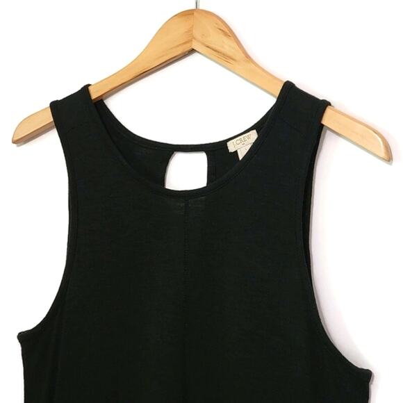 J Crew Scoop Neck Sleeveless Black Tiered Tunic Top Size Classic L - Picture 2 of 13